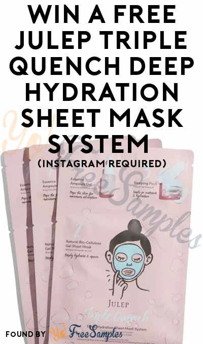 Win A FREE Julep Triple Quench Deep Hydration Sheet Mask System (Instagram Required)