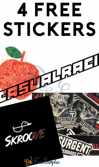 4 FREE Stickers Today: Resurgent Skateboards Stickers, Skroove Stickers, CasualRacing Stickers & GoPublic Bumper Sticker