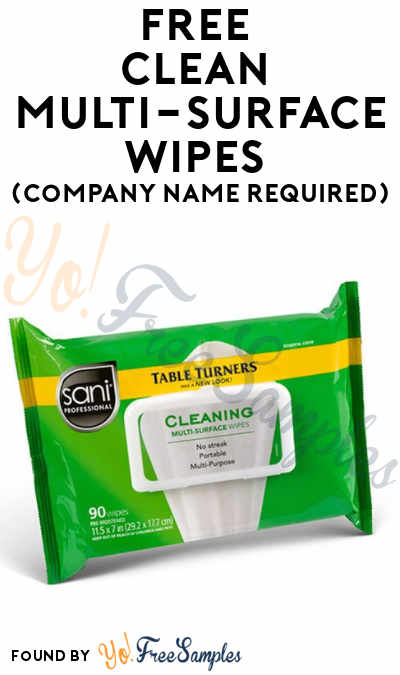 FREE Clean Multi-Surface Wipes (Company Name Required)