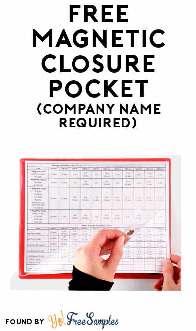 FREE Magnetic Closure Pocket (Company Name Required)
