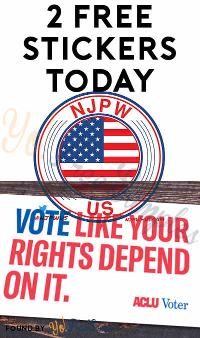 2 FREE Stickers Today: ACLU Voter Sticker & NJPW US Sticker