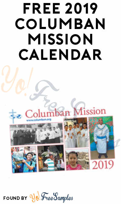 FREE 2019 Columban Mission Calendar