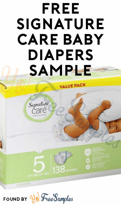 FREE Signature Care Baby Diapers Sample