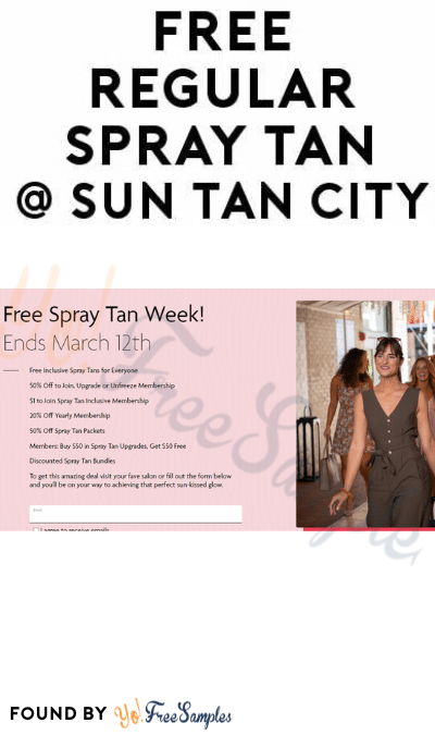 FREE Regular Sunless Spray Tan From Sun Tan City