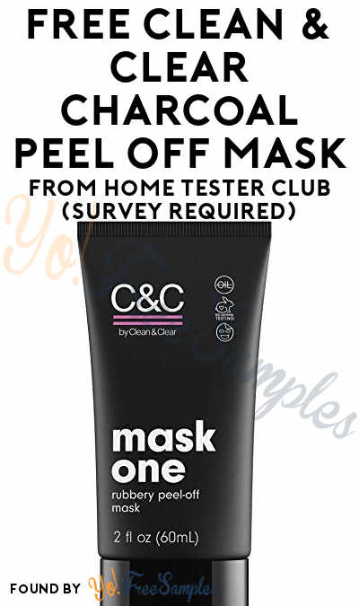 FREE Clean & Clear Charcoal Peel Off Mask From Home Tester Club (Survey Required)