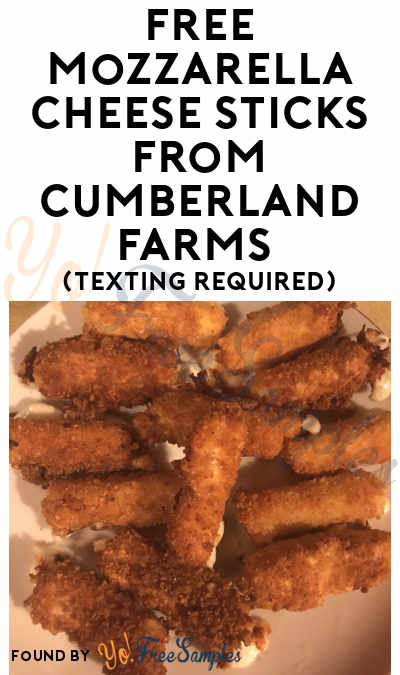 FREE Mozzarella Cheese Sticks From Cumberland Farms (Texting Required)
