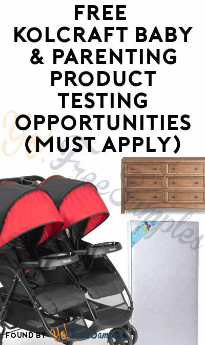 FREE Kolcraft Baby & Parenting Product Testing Opportunities (Must Apply)