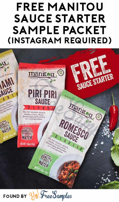 FREE Manitou Sauce Starter Sample Packet (Instagram Required)