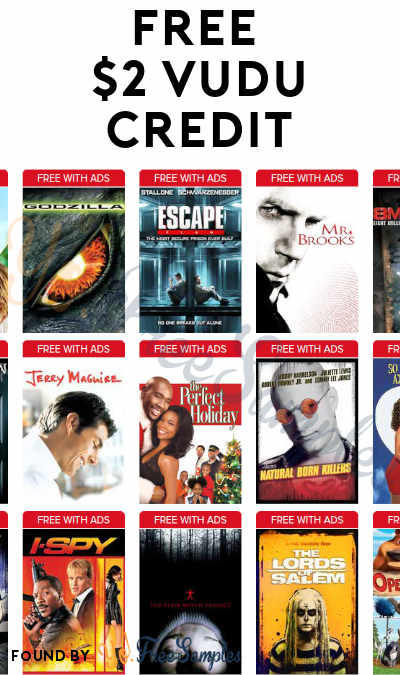 1/30/20 Only: FREE $2 VUDU Credit