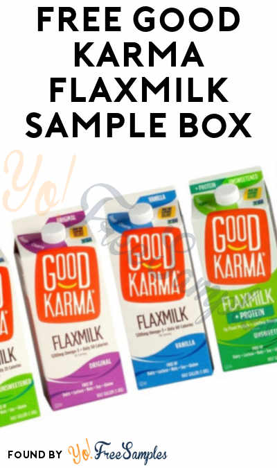 New, First 100: FREE Good Karma Flaxmilk Sample Box (Survey Required)