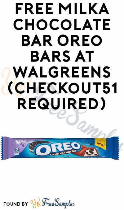 FREE Milka Chocolate Bar Oreo Bars At Walgreens (Checkout51 Required)