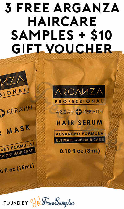 3 FREE Arganza Haircare Samples + $10 Gift Voucher