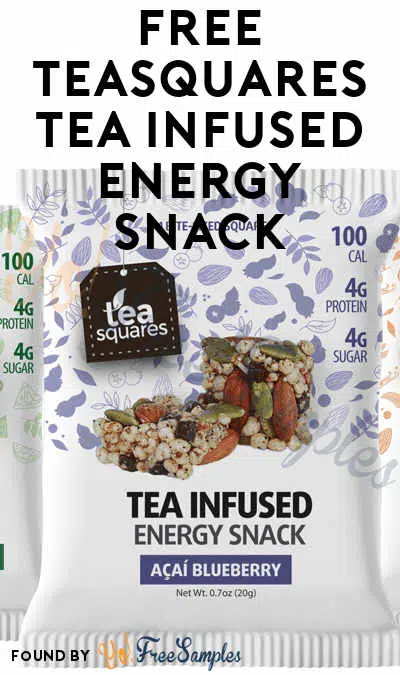FREE TeaSquares Tea Infused Energy Snack