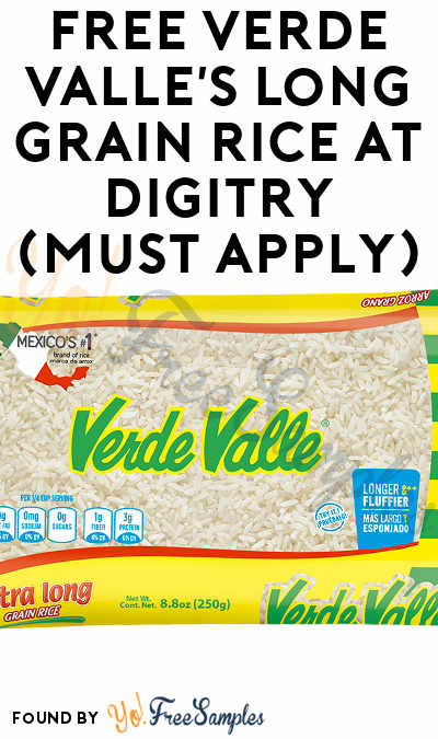 FREE Verde Valle’s Long Grain Rice At Digitry (Must Apply)