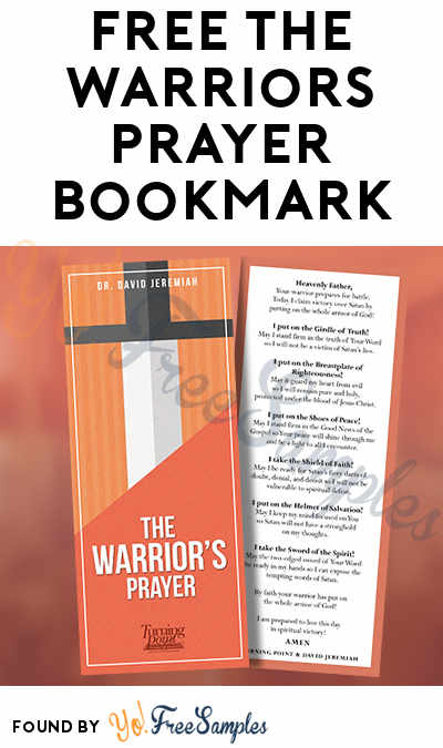 FREE The Warriors Prayer Bookmark
