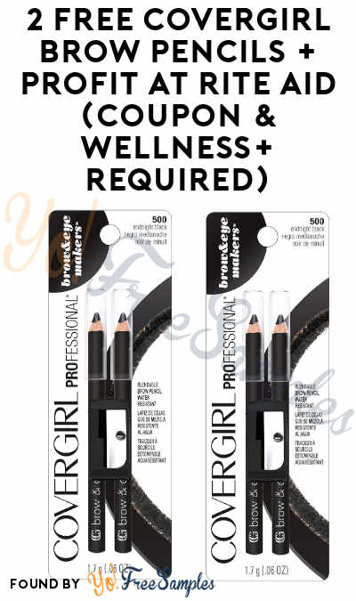 2 FREE CoverGirl Brow Pencils + Profit At Rite Aid (Coupon & Wellness+ Required)
