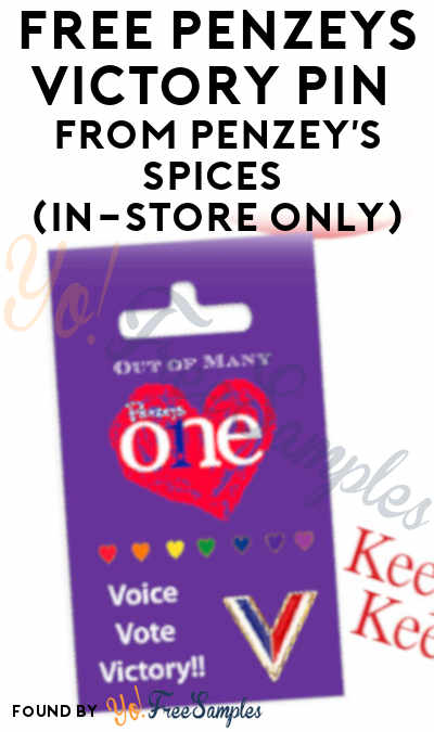 FREE Penzeys Victory Pin From Penzey’s Spices (In-Store Only)