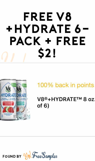 FREEBATE V8+Hydrate 6-Pack + FREE $2 For New Fetch Rewards Users