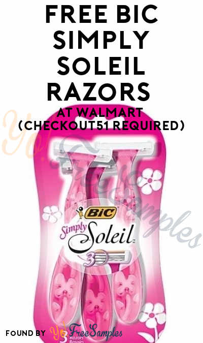 FREE Bic Simply Soleil Razors + Profit At Walmart (Checkout51 Required)