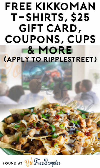 FREE Kikkoman T-Shirts, $25 Gift Card, Coupons, Cups & More (Apply To RippleStreet)