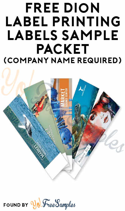 FREE Dion Label Printing Labels Sample Packet (Company Name Required)
