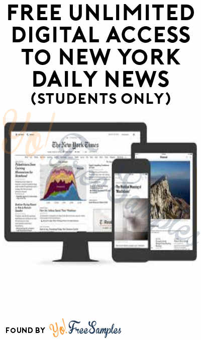 FREE Unlimited Digital Access To New York Daily News (Students Only)