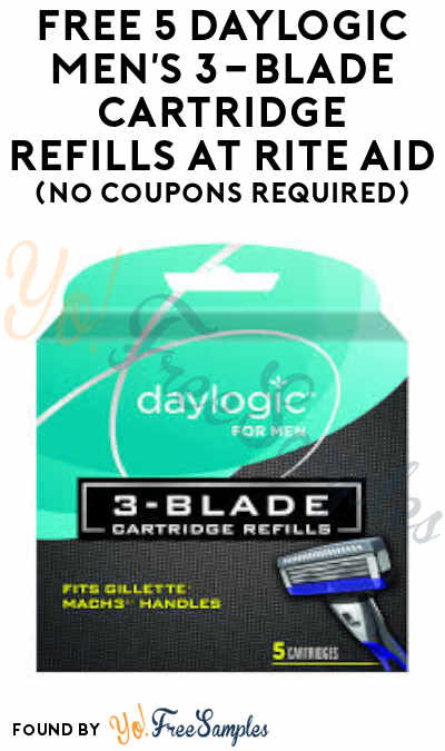 FREE 5 Daylogic Men’s 3-Blade Cartridge Refills at Rite Aid (Wellness+ Card Required) [Verified In-Store]
