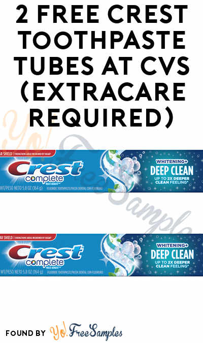2 FREE Crest Toothpaste Tubes At CVS (ExtraCare Required)