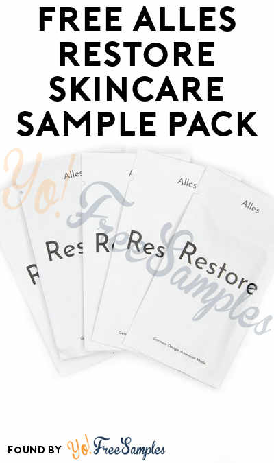 FREE Alles Restore Skincare Sample Pack