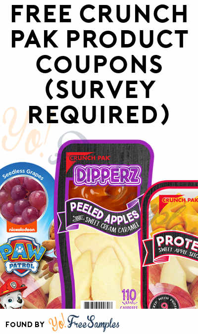 FREE Crunch Pak Product Coupons (Survey Required)