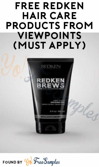 FREE Redken Hair Care Products From ViewPoints (Must Apply)
