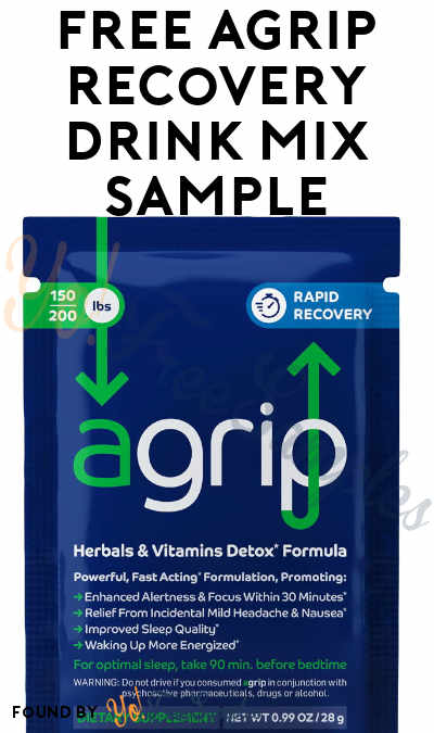 FREE agrip Recovery Drink Mix Sample