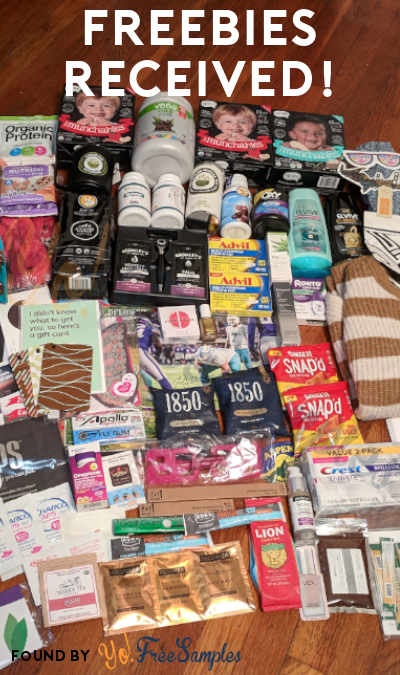 FREE Samples Received By Mail 12/19-1/17