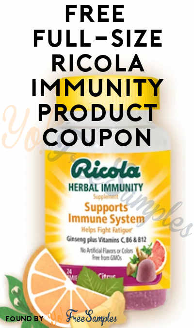 FREE Full-Size Ricola Immunity Product Coupon