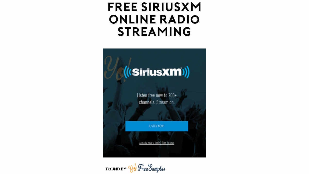 FREE SiriusXM Car + Online Radio Streaming From May 26th to June 6th