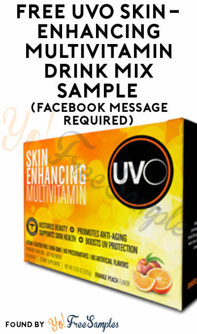 FREE UVO Skin-Enhancing Multivitamin Drink Mix Sample (Facebook Message Required)