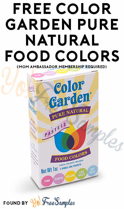 FREE Color Garden Pure Natural Food Colors (Mom Ambassador Membership Required)