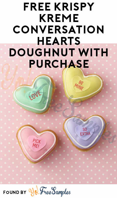 TODAY: FREE Krispy Kreme Conversation Hearts Doughnut With Purchase On 2/6 (Mobile App Required)