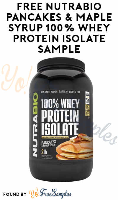 FREE NutraBio Pancakes & Maple Syrup 100% Whey Protein Isolate Sample