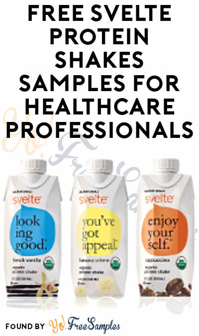 FREE Svelte Protein Shakes Samples for Healthcare Professionals