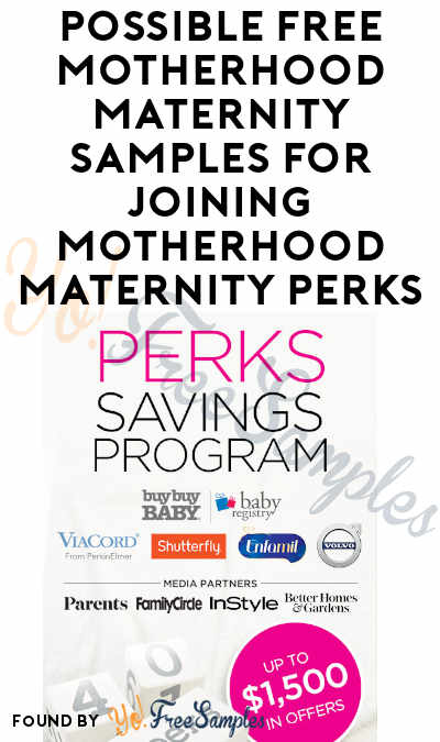 Possible FREE Motherhood Maternity Samples For Joining Motherhood Maternity Perks