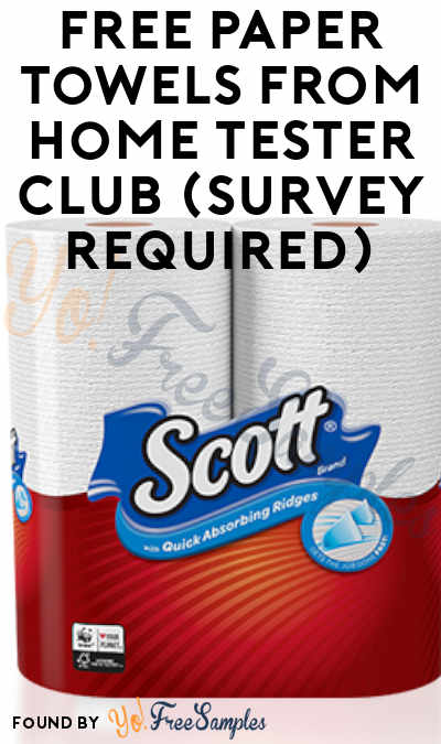 FREE Paper Towels From Home Tester Club (Survey Required)