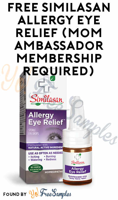 FREE Similasan Allergy Eye Relief (Mom Ambassador Membership Required)