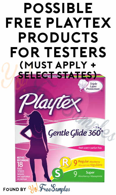 Possible FREE Playtex Products For Testers (Must Apply + Select States)