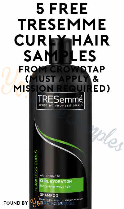 5 FREE TRESemme Curly Hair Samples From CrowdTap (Must Apply & Mission Required)