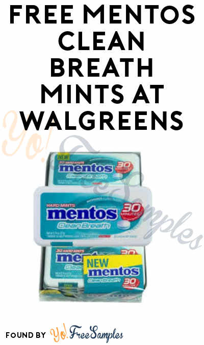 FREE Mentos CleanBreath Mints at Walgreens (Rewards Card Required)