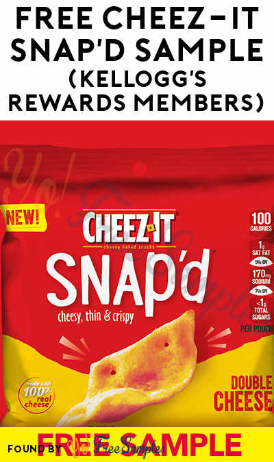 FREE Cheez-It Snap’d Sample (Kellogg’s Rewards Members)