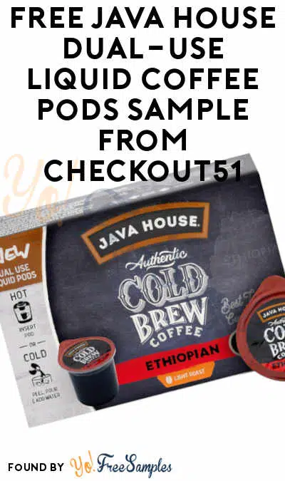FREE Java House Dual-Use Liquid Coffee Pods Sample From Checkout51