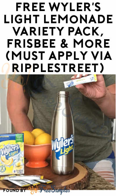 FREE Wyler’s Light Lemonade Variety Pack, Frisbee & More (Must Apply via RippleStreet)