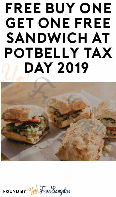 FREE Buy One Get One Free Sandwich at Potbelly Tax Day 2022 (Purchase Required)